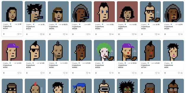 View of CryptoPunks